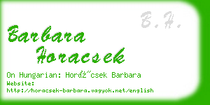 barbara horacsek business card